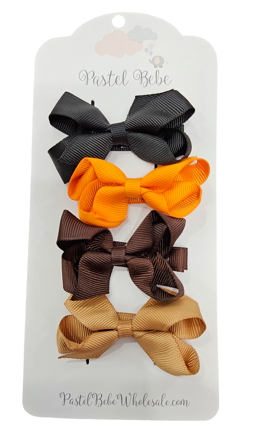 Shades of Fall Hairbows 4 count