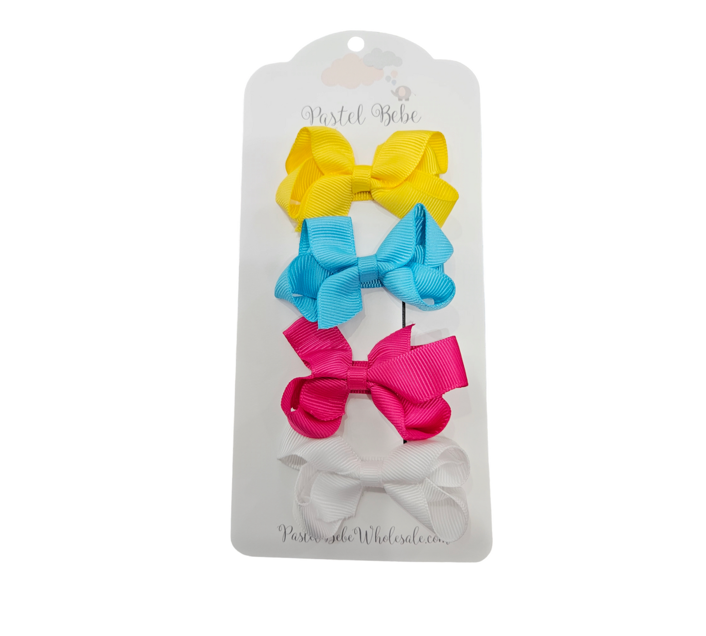 Shades of Pop Of Color Hairbows 4 count