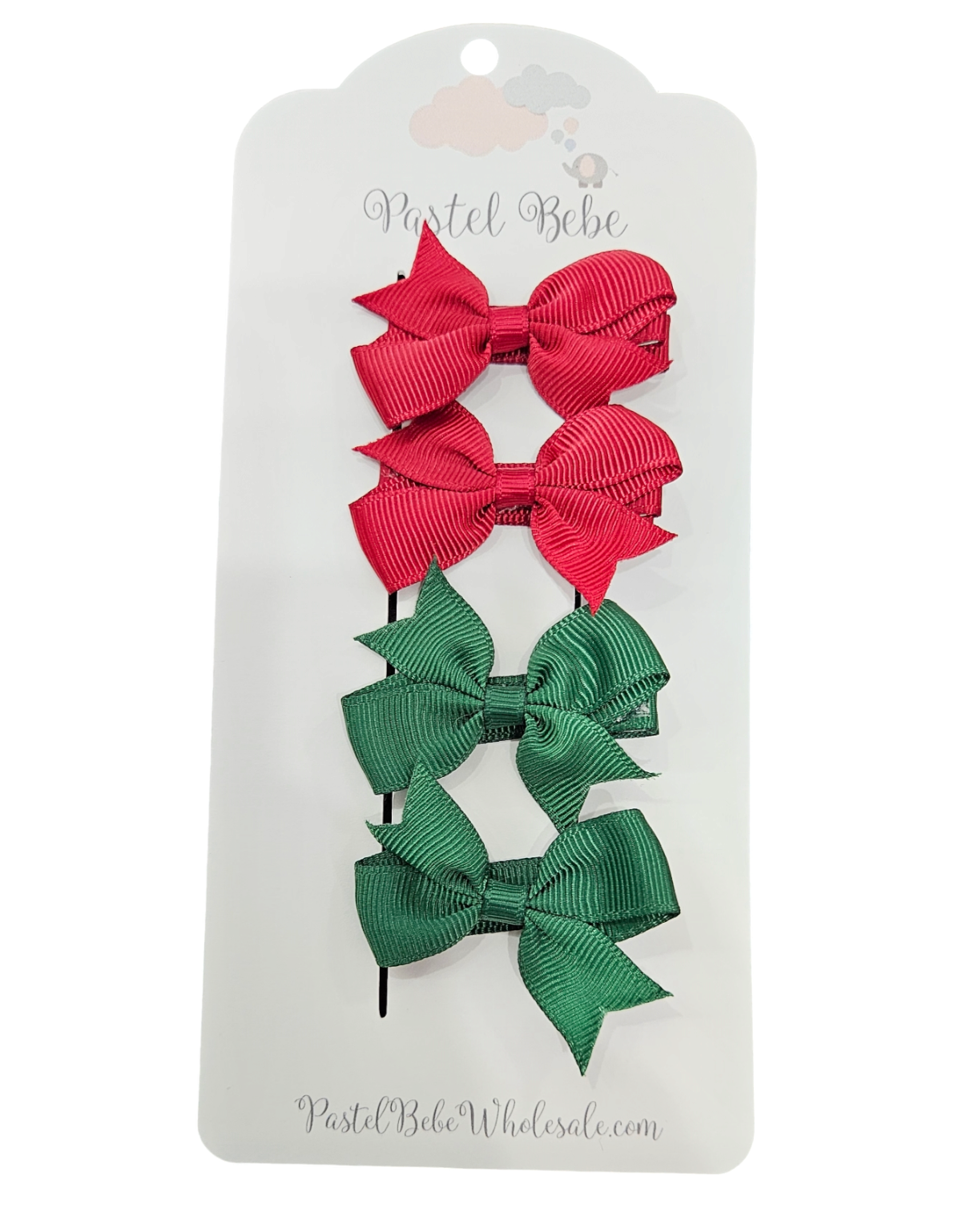 Shades of Holiday Mini Hairbows 4 count